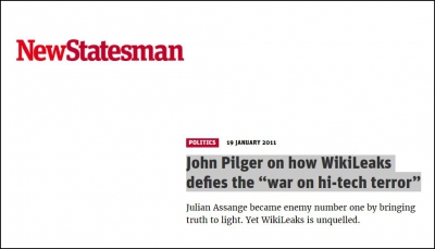 Newstatesman - John Pilger on how WikiLeaks defies the “war on hi-tech terror”