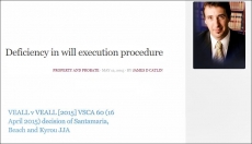 Deficiency in will execution procedure
