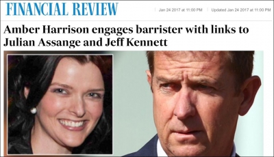 Amber Harrison engages barrister with links to Julian Assange and Jeff Kenett